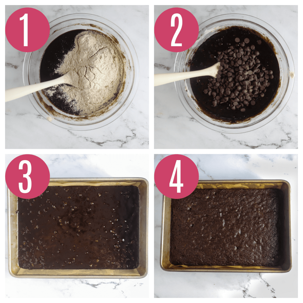 step by step photos of making whole wheat brownies