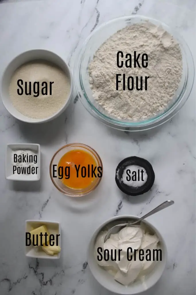 ingredients for sour cream donuts