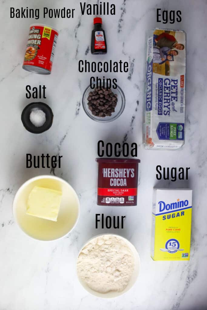 ingredients for whole wheat brownies