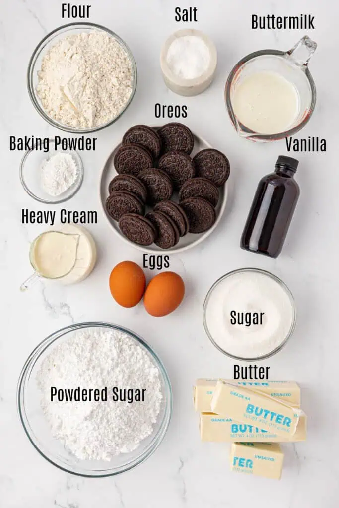 oreo cupcake ingredients