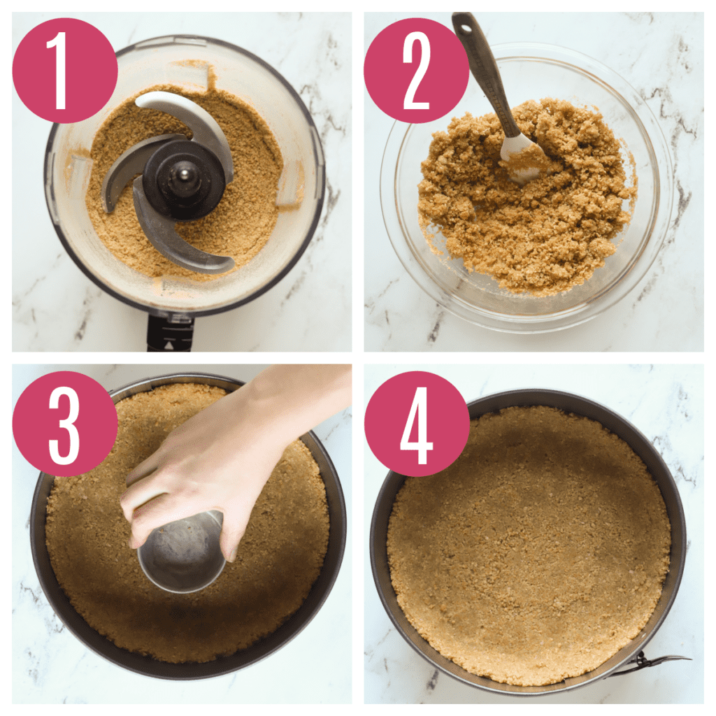 step by step photos of making graham cracker crust
