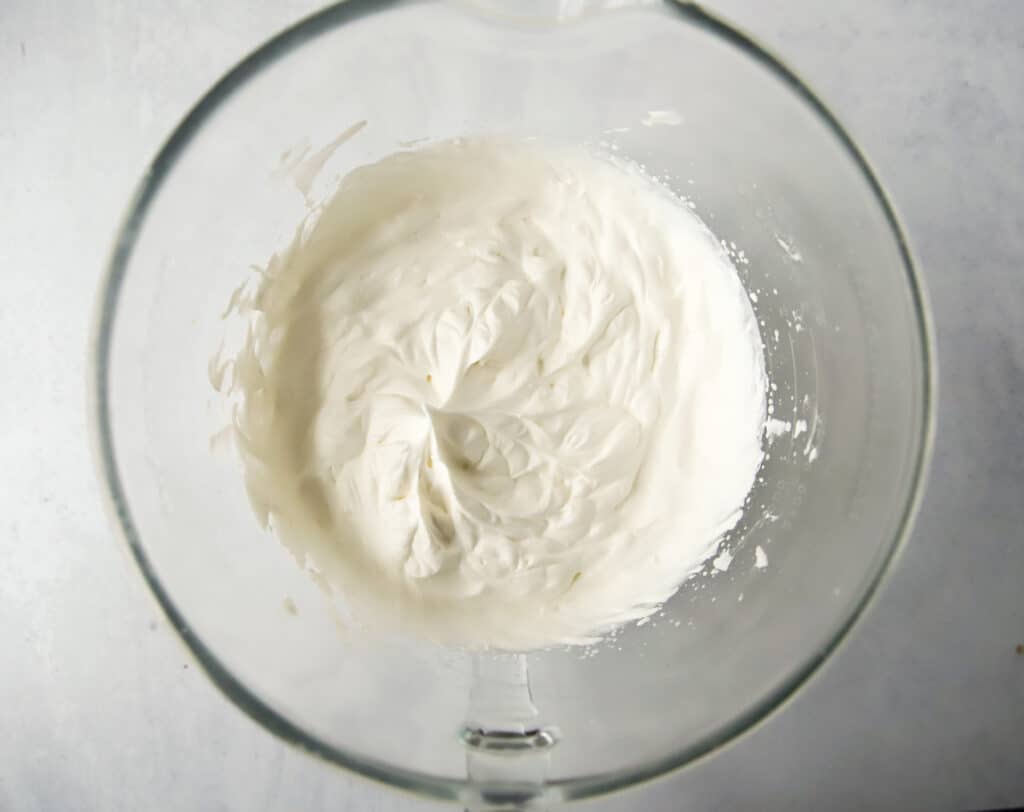 bowl of whipped cream