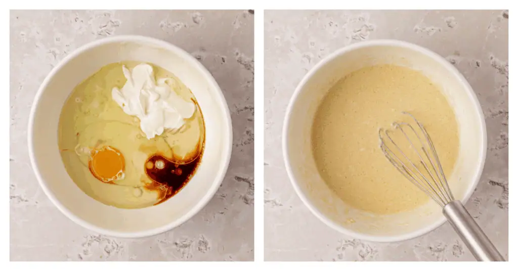 wet ingredients in a bowl