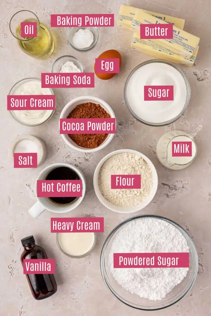 chocolate cupcake ingredients