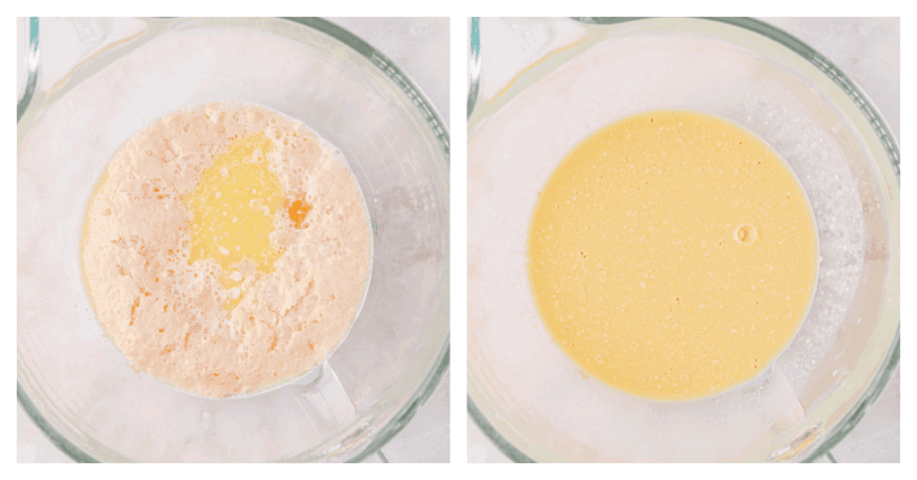 butter and eggs added to cinnamon roll mixture