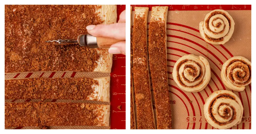 rolls cut into strips