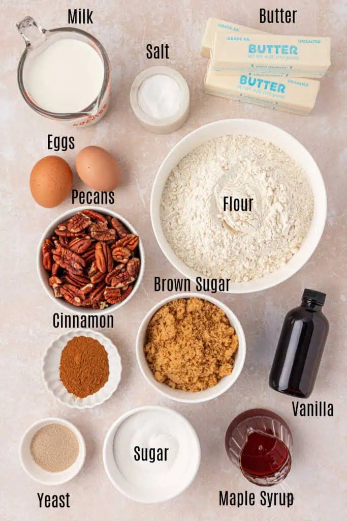 pecan sticky buns ingredients