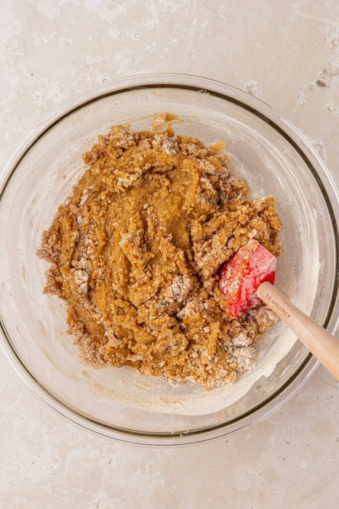 oatmeal cookie dough in a bowl