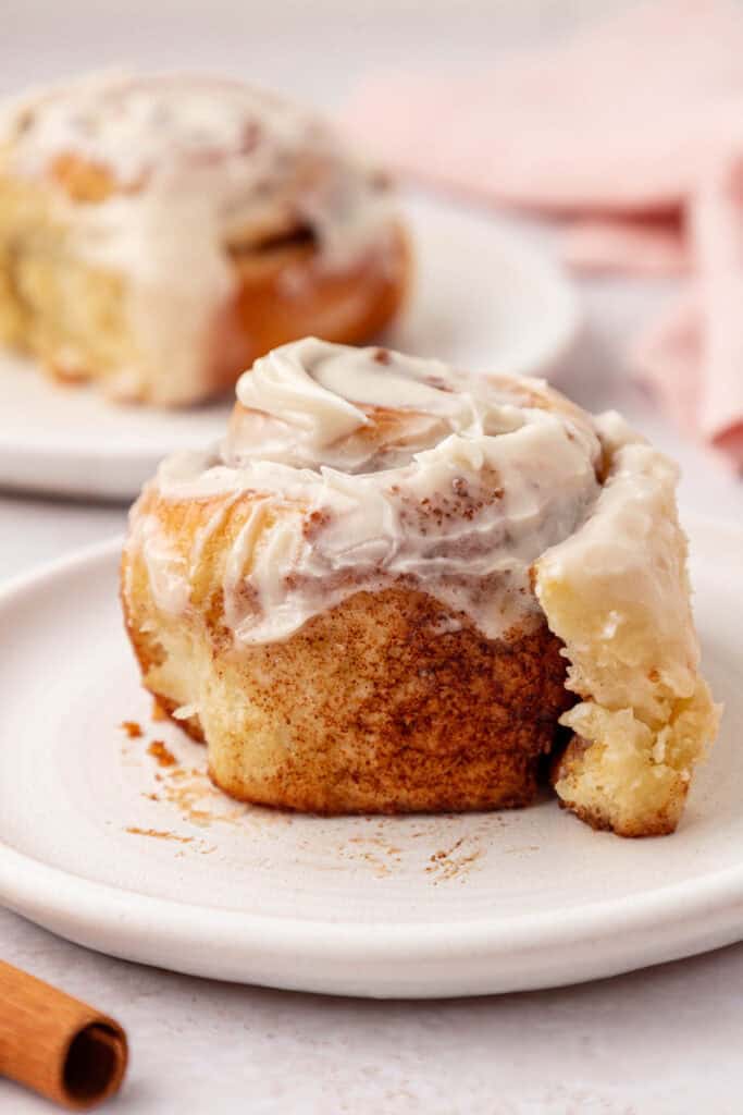 cinnamon roll on a plate