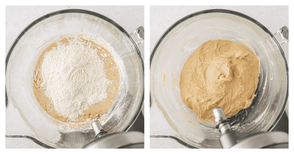 flour added to the dough
