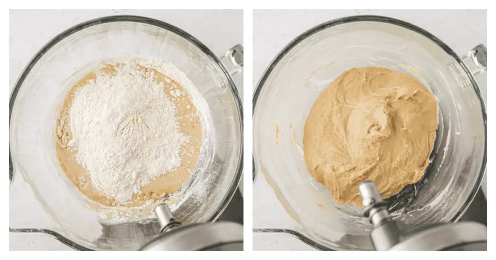 flour added to the dough