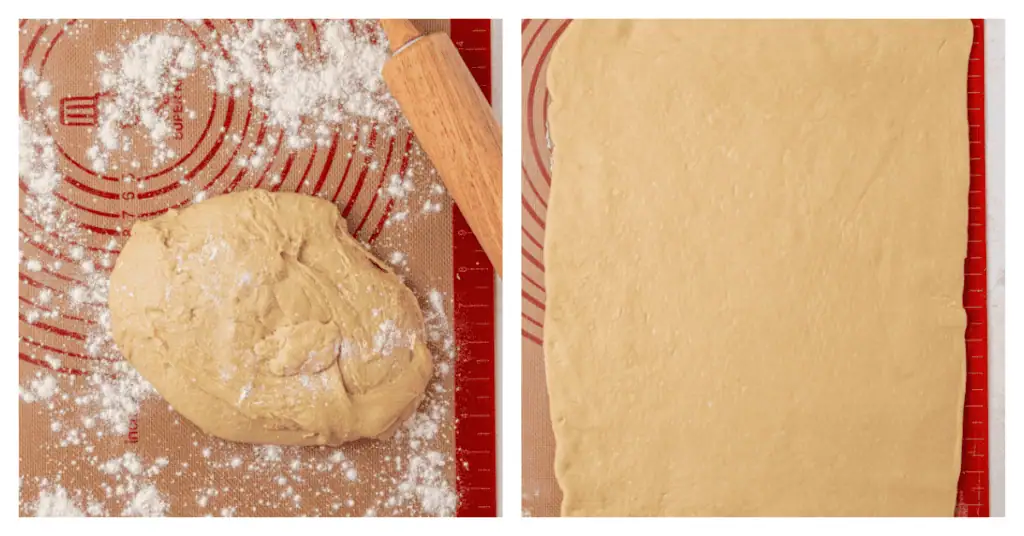 dough rolled into a rectangle