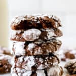 chocolate crinkles stack