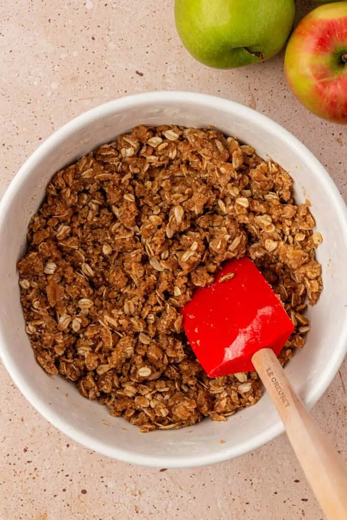 melted butter stirred into  oat topping