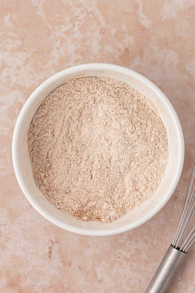 dry ingredients whisked together
