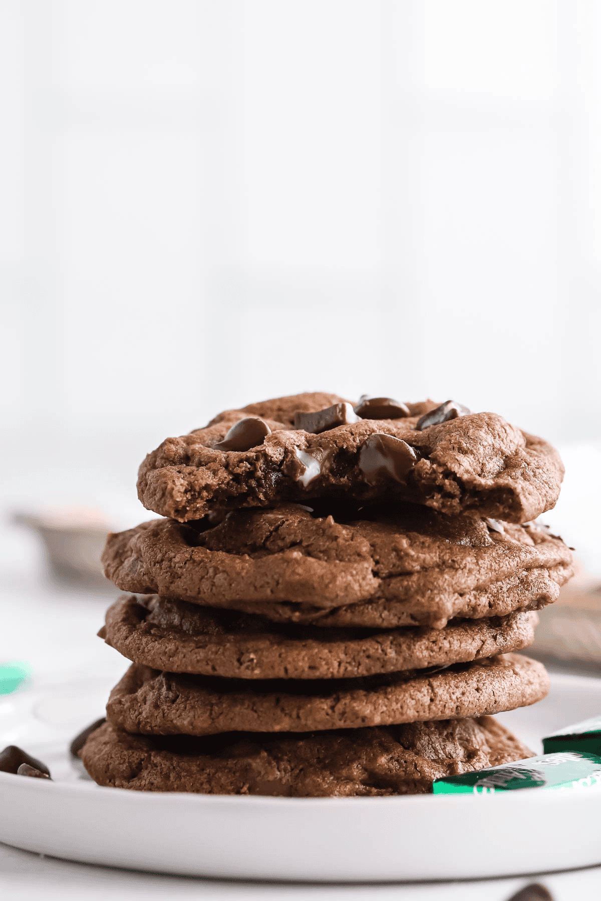 stack of Andes mint cookies