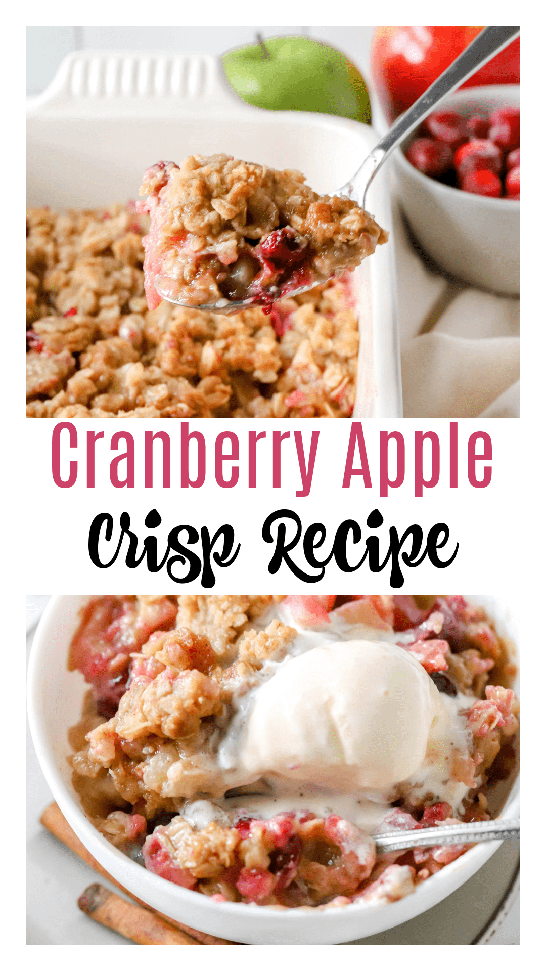 Apple Cranberry Crisp (Made In One Bowl!) Boston Girl Bakes