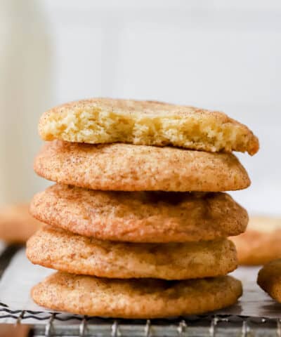 stack of snickerdoodle cookies