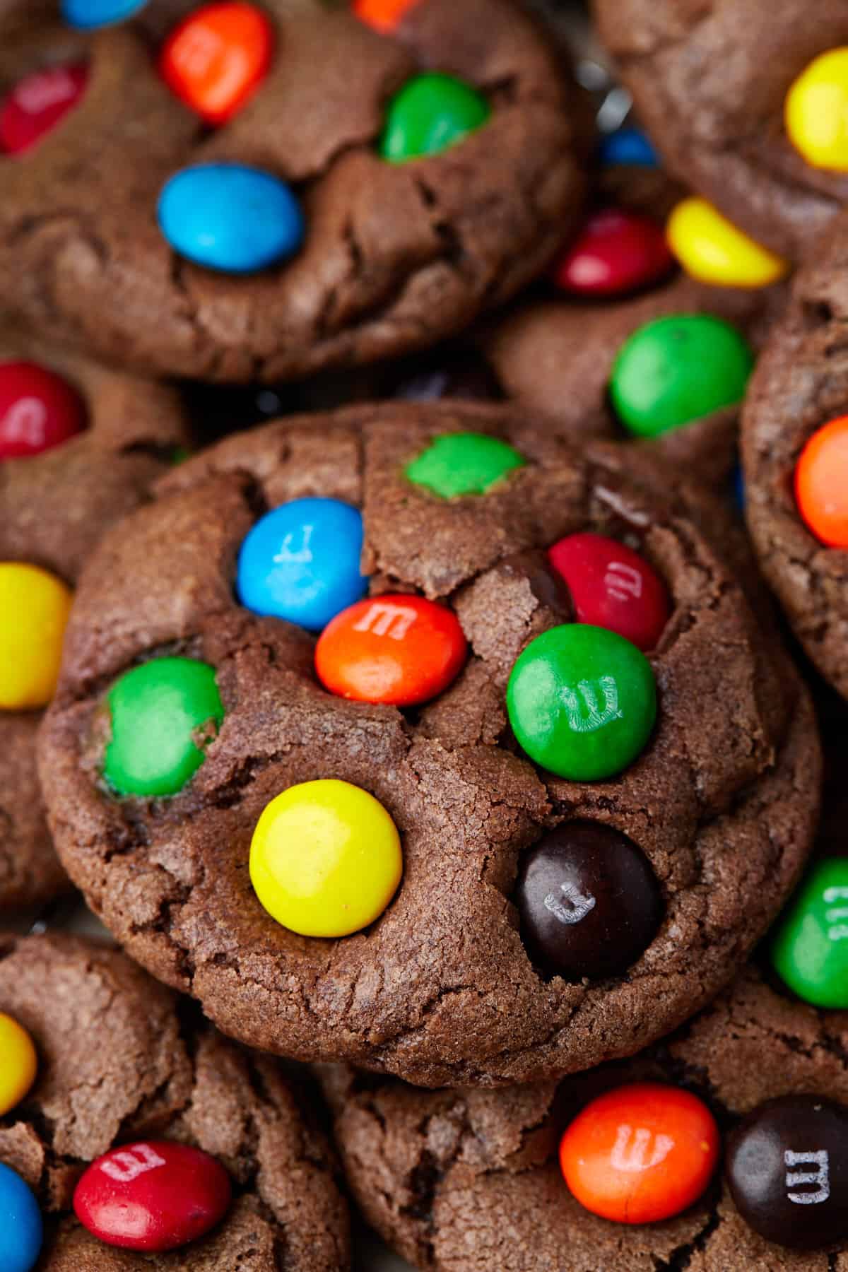 Soft Batch Chocolate M&M Cookies - Baker by Nature