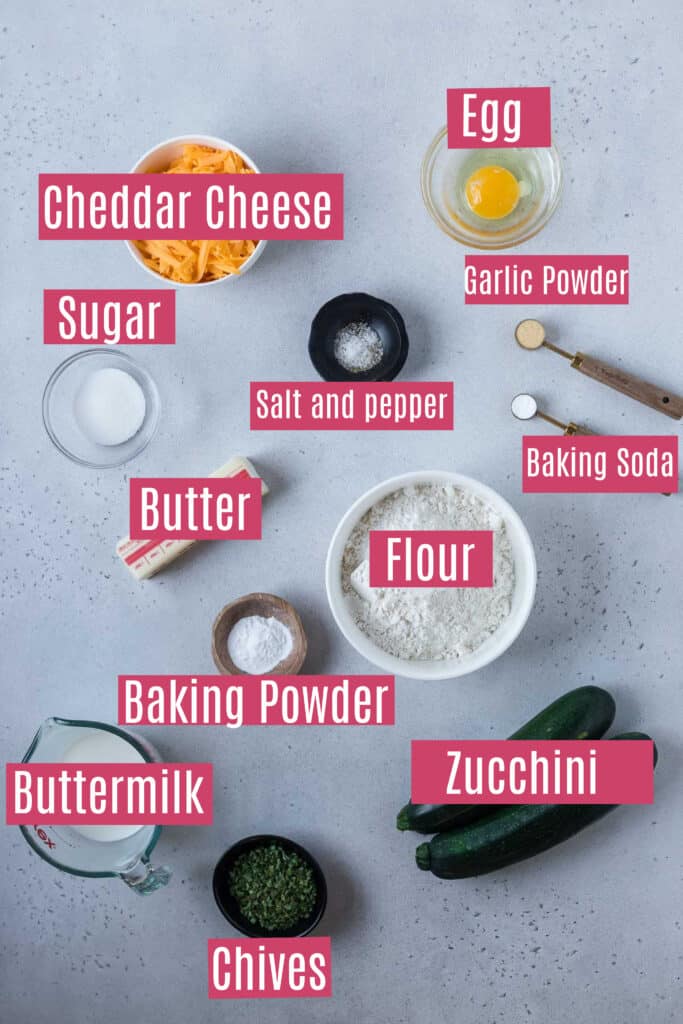 zucchini cheddar bread ingredients