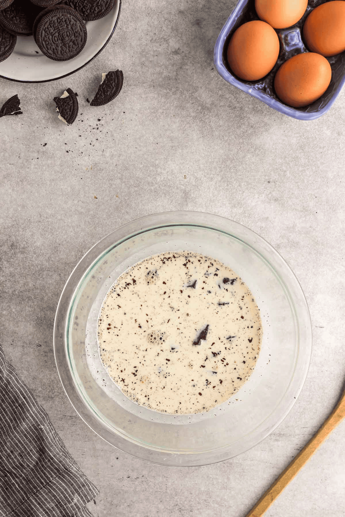 heavy cream and chocolate in bowl