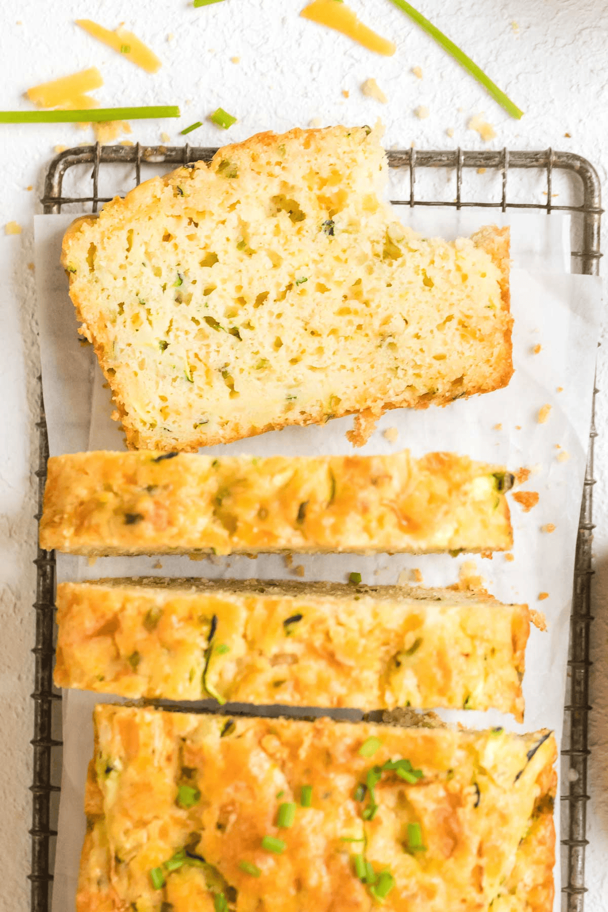 Savory Zucchini Cheddar Chive Bread - Boston Girl Bakes