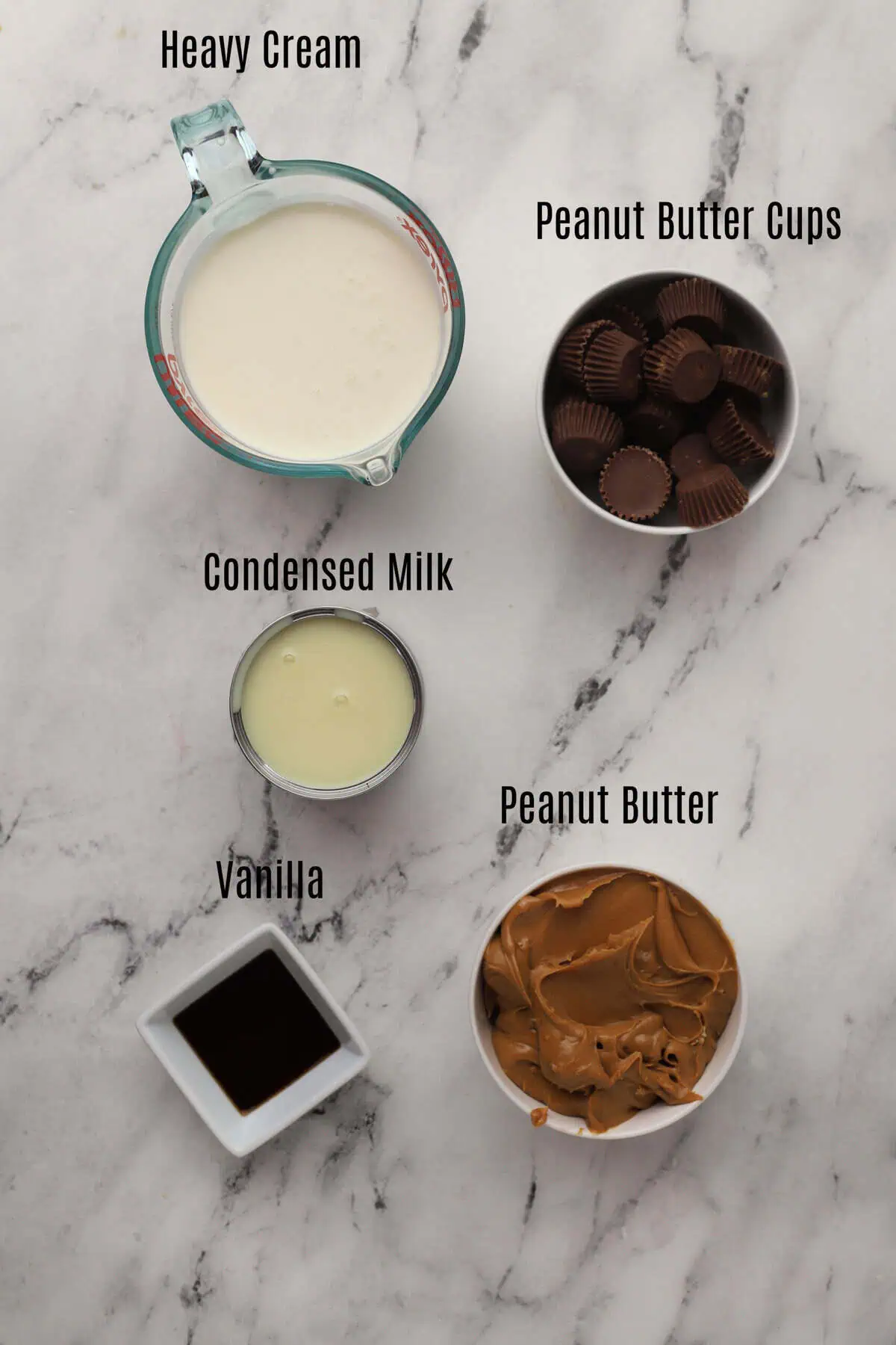 peanut butter cup ice cream ingredients