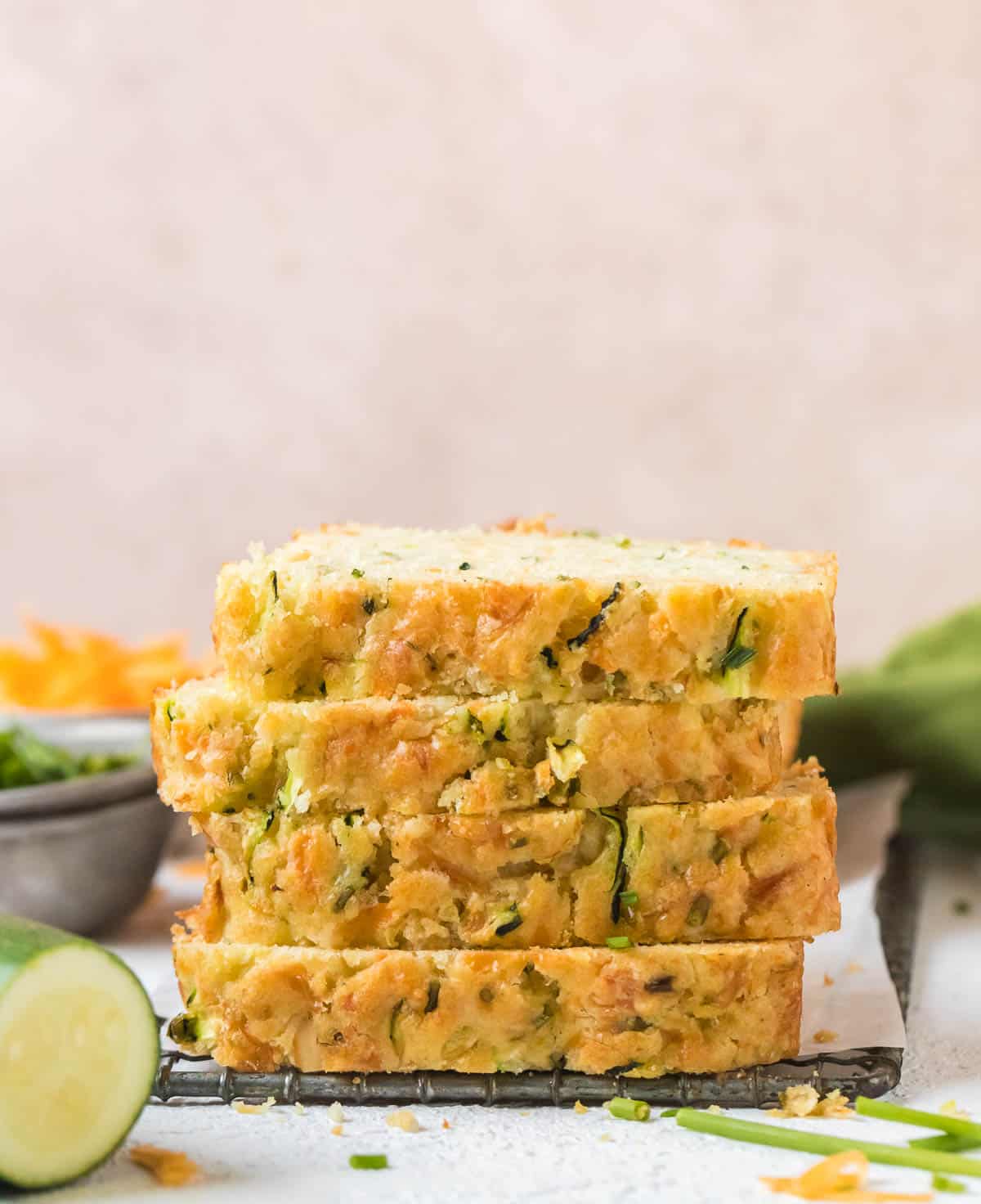 Savory Zucchini Cheddar Chive Bread Boston Girl Bakes