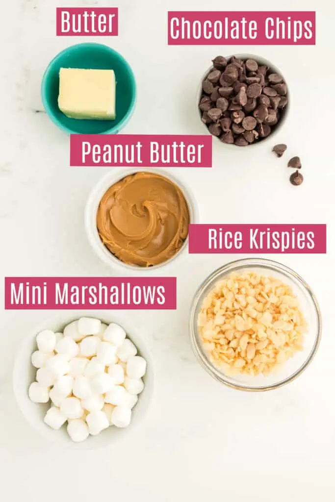chocolate peanut butter rice krispie treats ingredients
