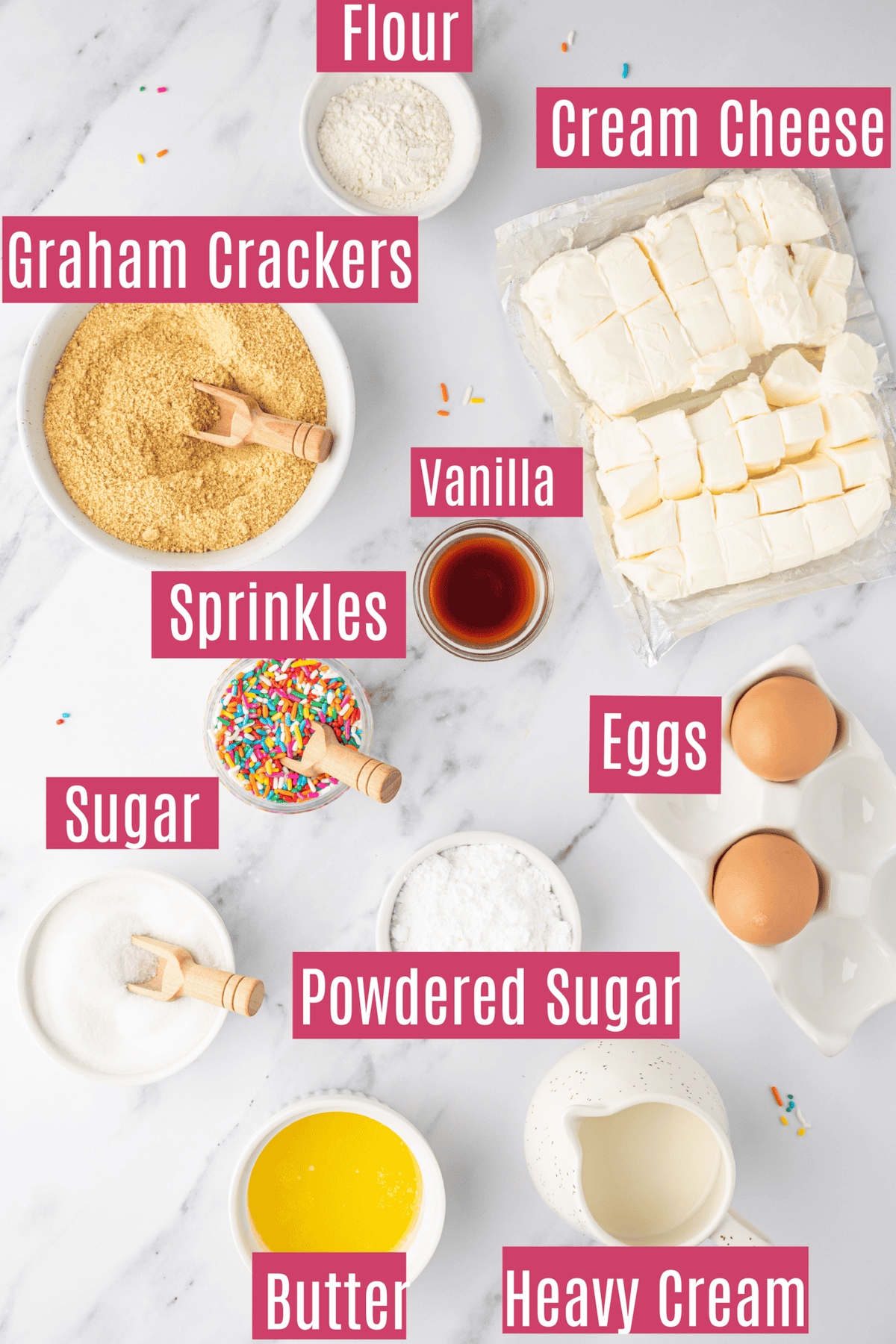 mini funfetti cheesecake ingredients