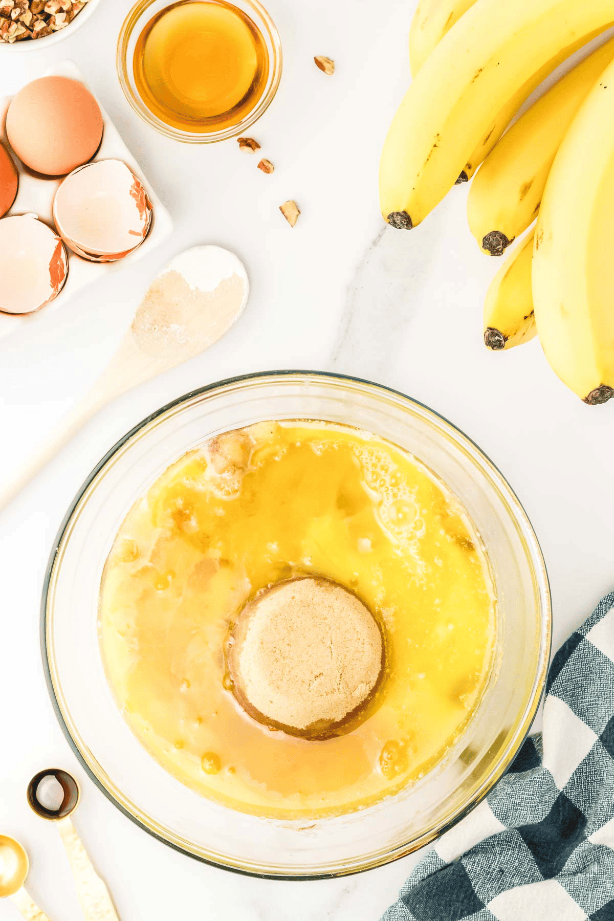 wet ingredients in bowl