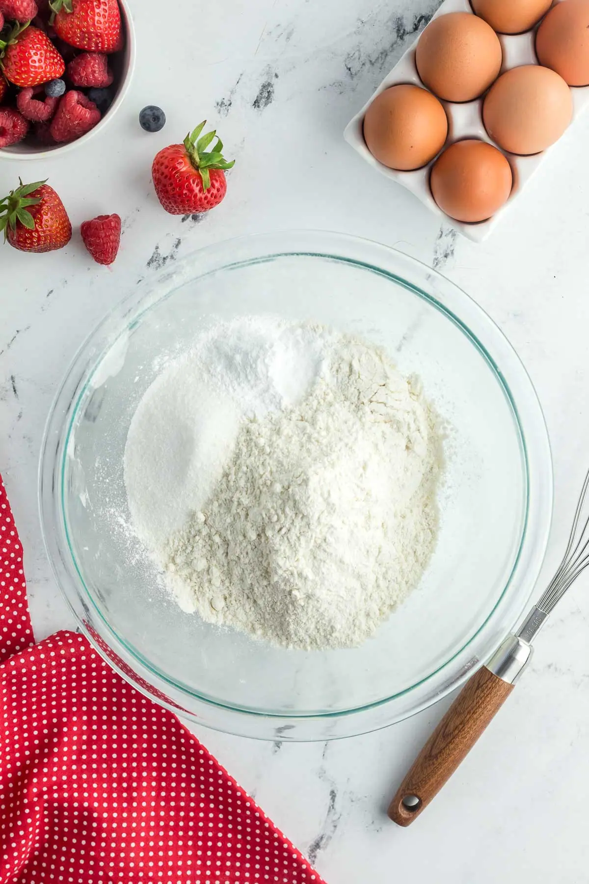 flour mixture in large bowl