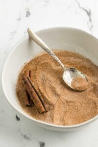 bowl of cinnamon sugar