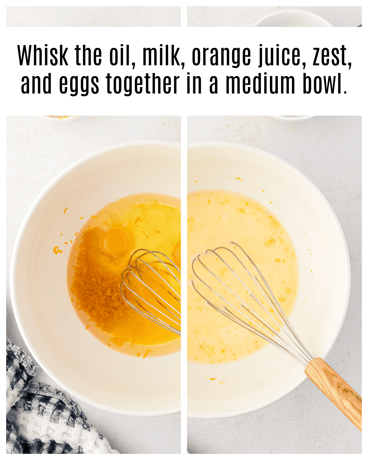 bowl of wet ingredients whisked together