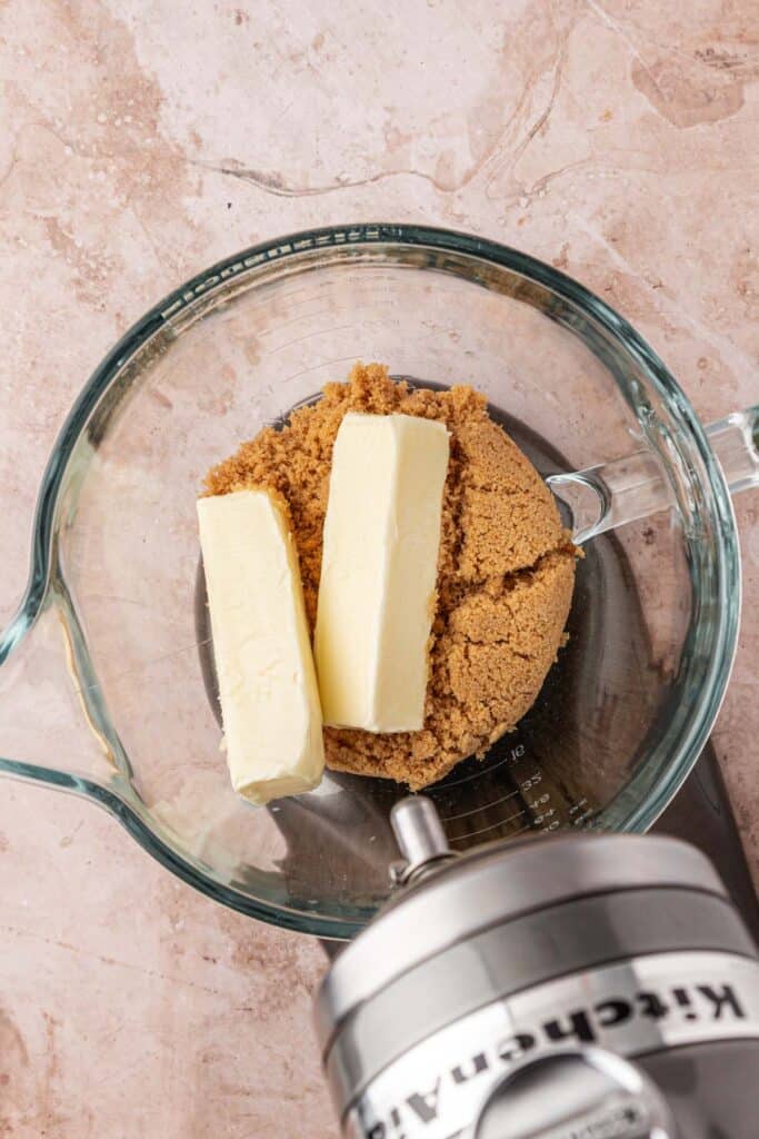 brown sugar and butter in  bowl