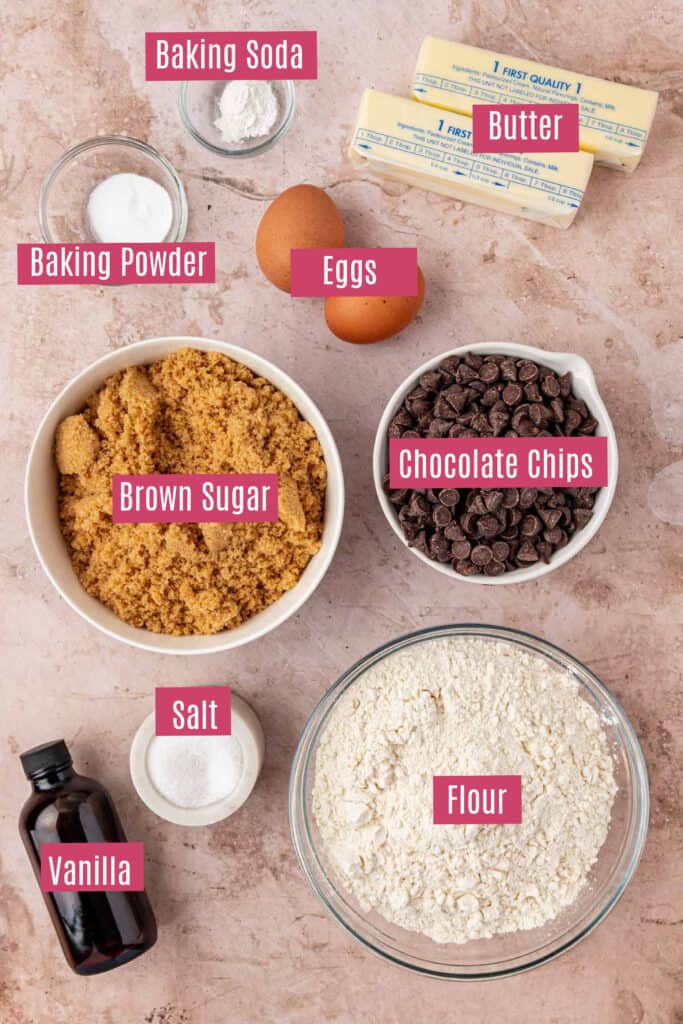brown sugar chocolate chip cookies ingredients