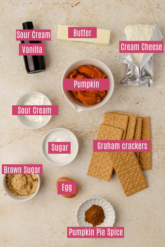 mini pumpkin cheesecakes ingredients