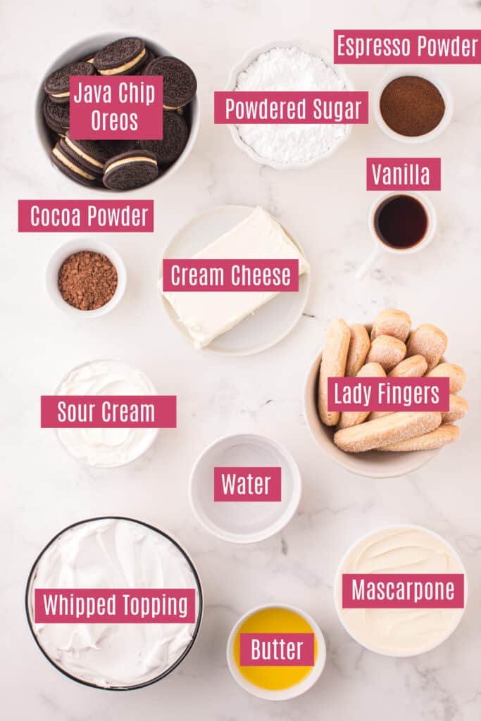 tiramisu cheesecake ingredients