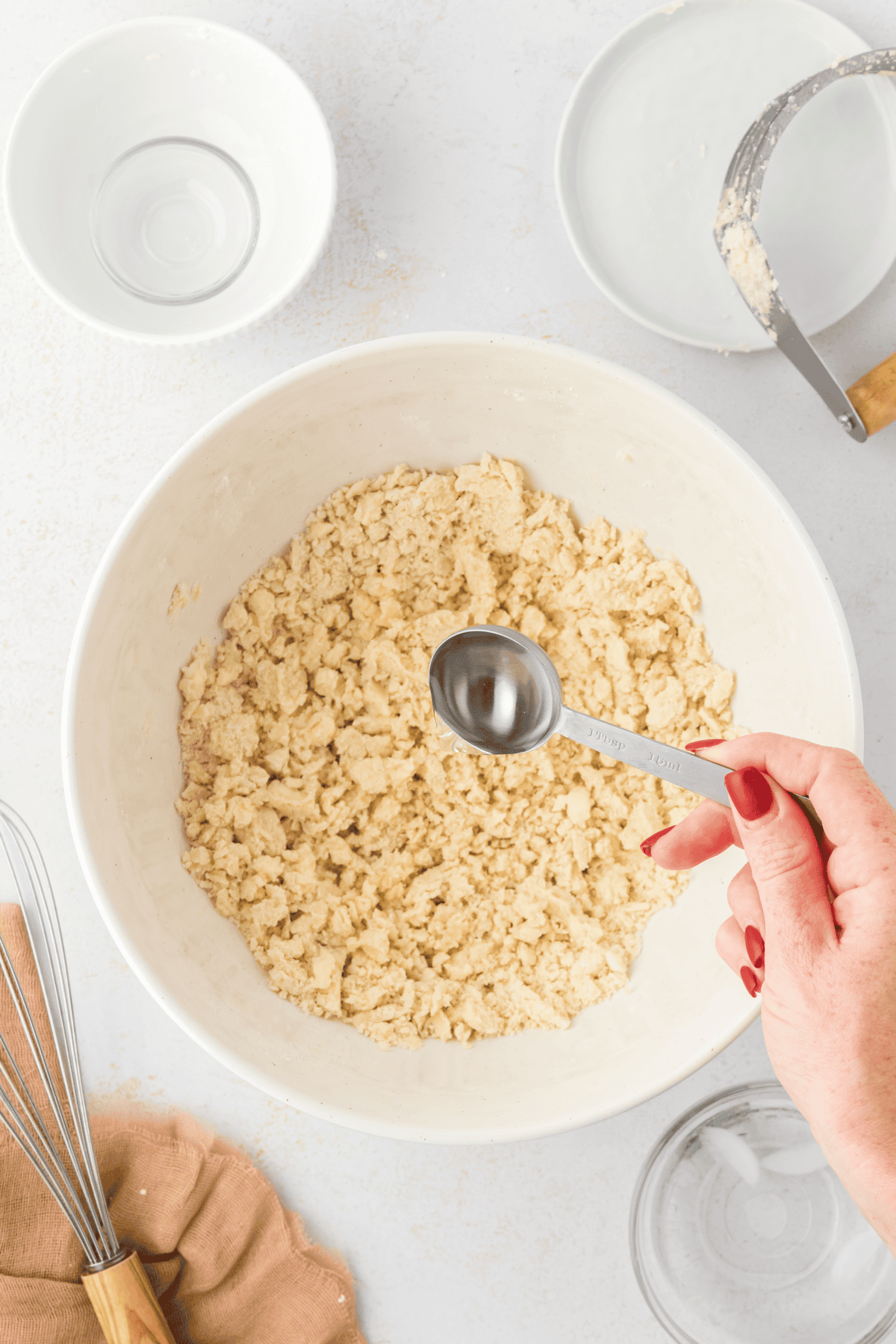 water added to pie crust