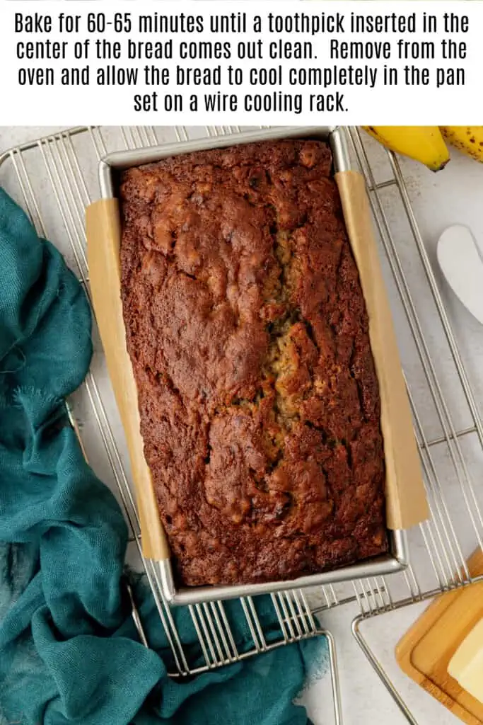 baked buttermilk banana bread on a wire rack