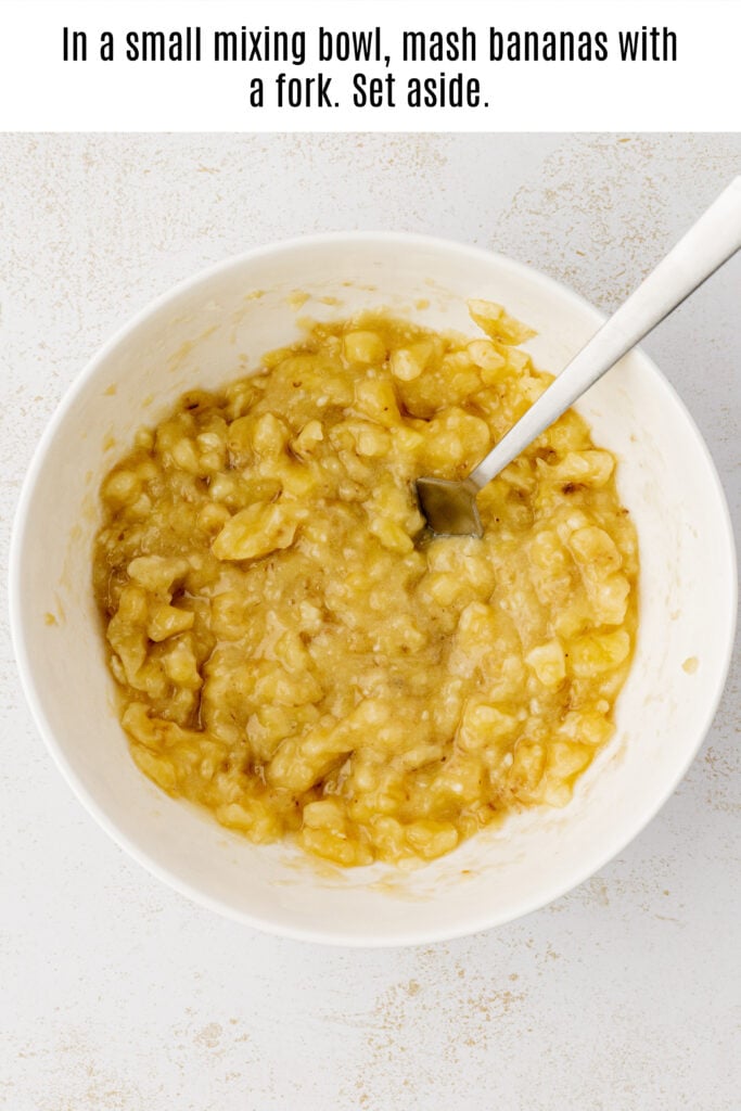 mashed bananas in a bowl