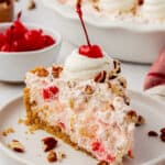 slice of millionaire pie on a plate
