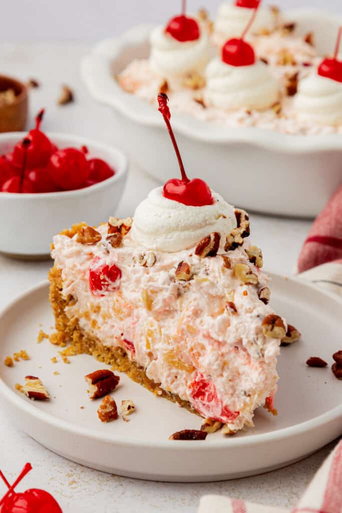 slice of millionaire pie on a plate