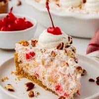 slice of millionaire pie on a plate