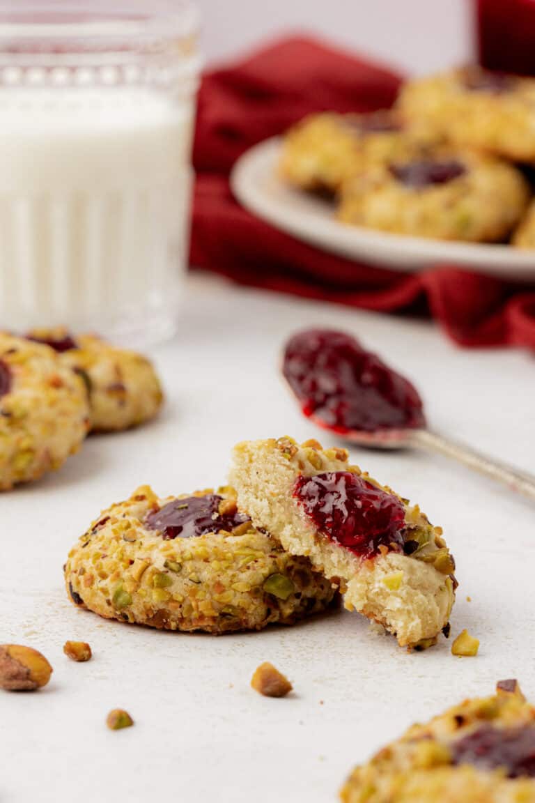 Pistachio Thumbprint Cookies