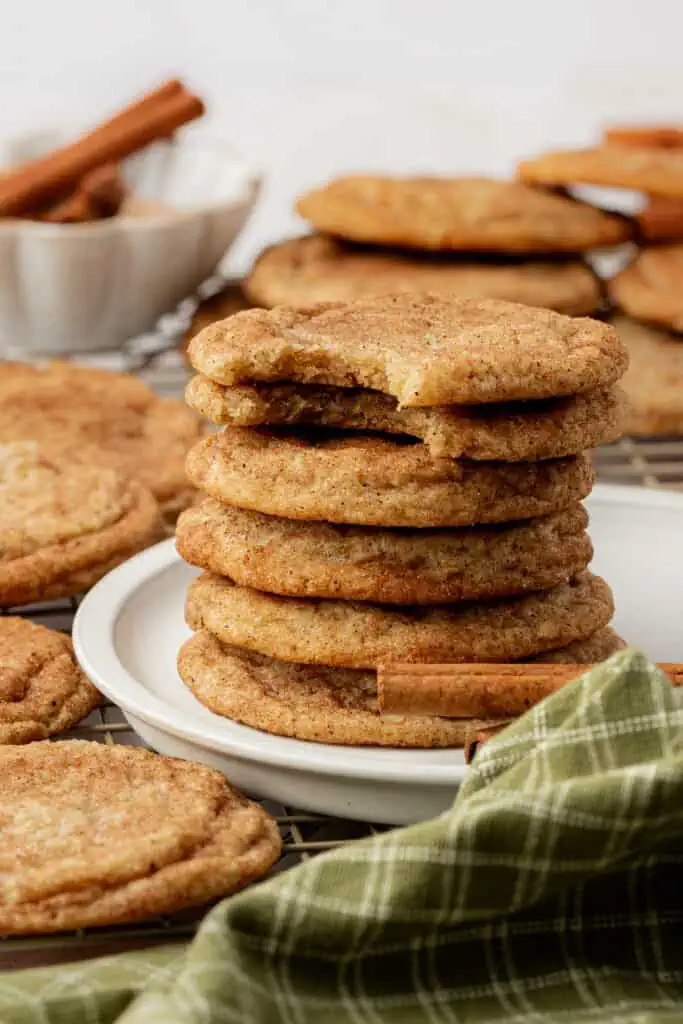 a stack of chai snickerdoodles