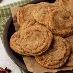 chai snickerdoodles on a plate