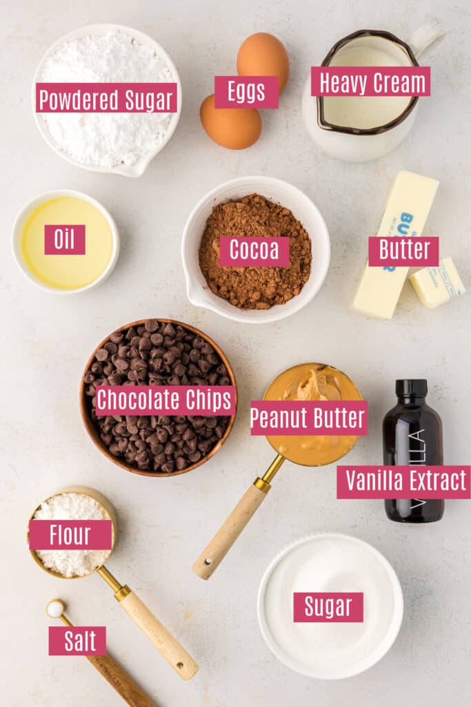 buckeye brownies ingredients