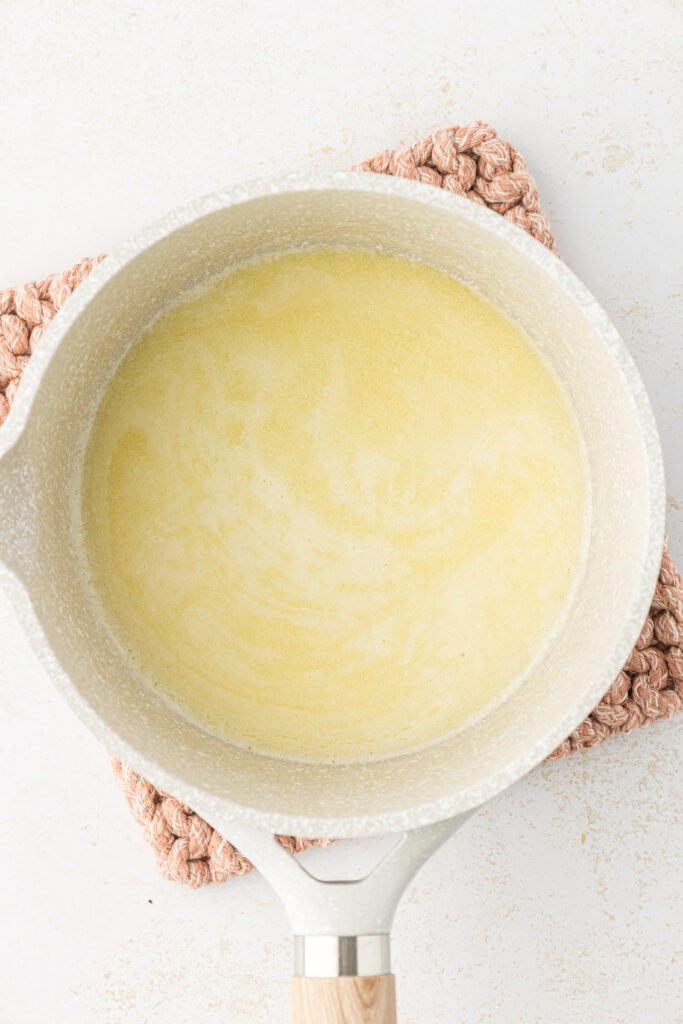 melted butter on a stovetop