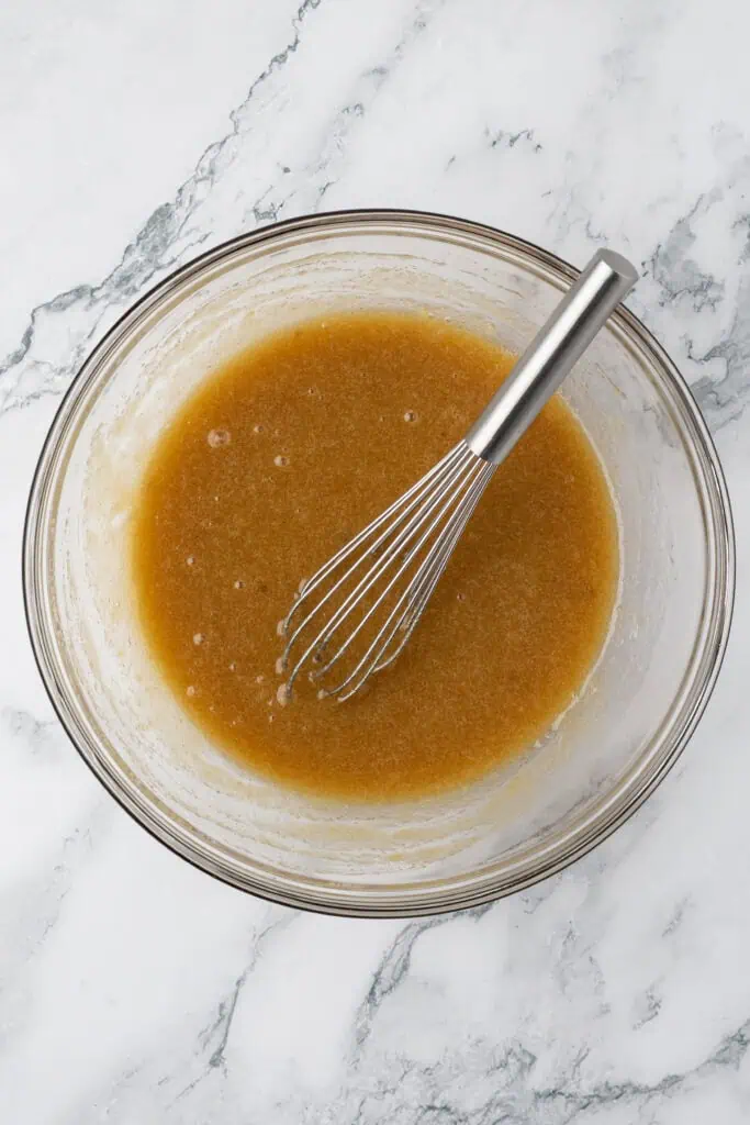 wet ingredients whisked together